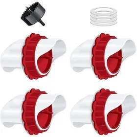 Meilleurs prix pour Mangeoire Poules - 4 pièces Mangeoire Poule Automatique DIY Mangeoire à volaille Gravité Kit pour Seaux Tonneaux Bacs