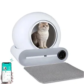 Meilleurs prix pour Bac à litière pour chat auto-nettoyant intelligent contrôlé par application capacité spacieuse de 65L Ensemble de sacs à litière