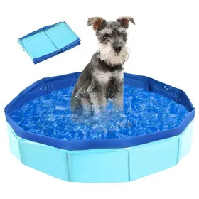 Meilleurs prix pour Baignoire et Piscine Pliable pour Chiens et Chats - Pataugeoire pour Animaux Petits et Grands (50 x 8 cm) QIEDOVIEY