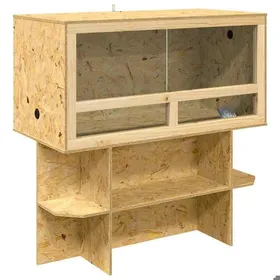 Meilleurs prix pour [4506581]boîte délevage Terrarium Marron 100x50x100 cm OSBPoids:29.6 Kg
