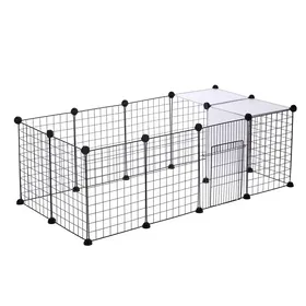 Meilleurs prix pour Cage à Chien, Parc Enclos à Choit, Clotûre Intérieur, Cage pour Chat, Lapin, Cochon, Animaux, 34 grilles  80cm