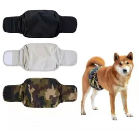 Meilleurs prix pour Couches lavables pour chiens mâles - ULISEM - Lot de 3 - Réutilisables - Taille L - Tour de taille 50-62 cm