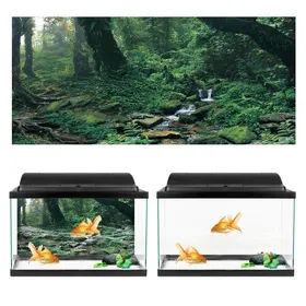 Comparer les prix de SURENHAP Affiche daquarium Affiche de Fond de Réservoir de Poissons PVC Adhésif Autocollant de Décoration animalerie terrarium