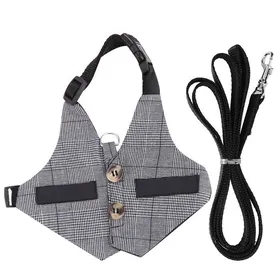 Meilleurs prix pour Sac de transport souple et respirant pour lapin avec laisse style gentleman pour animal de compagnie pour lapin (M)