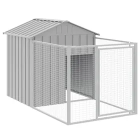 Meilleurs prix pour Maison SoldesNiche pour chien avec cour gris clair 117x201x123 cm - Utilisation Polyvalente 026_98600294