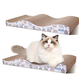 Comparer les prix de Nobleza - 2 Pièces Grattoir Chat Carton Griffoir Incurvé Réversible en Carton 40 x 21cm