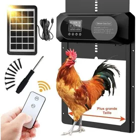 Meilleurs prix pour Porte Poulailler Automatique Solaire - M8 - Minuteur & Capteur de Lumière - Anti-Pincement & Alarme - Étanche IPX5