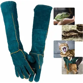 Comparer les prix de Gants Anti Morsure 60 cm Cuir Vachette Épais Protection Manipulation Animaux Vétérinaire Jardinage Sécurité