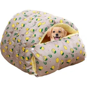 Comparer les prix de Panier dhiver pour chat - Déhoussable - Niche chaude et douce - Semi-fermée - Lavable - Convient aux petits chiens et chatons