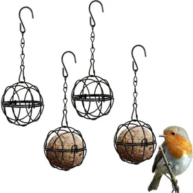 Meilleurs prix pour Mangeoire pour Oiseaux - YYV - Lot de 4 - Diamètre 7 cm - Crochet en S - Métal de Qualité