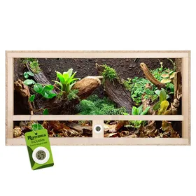 Meilleurs prix pour Repiterra® Terrarium 80x50x50cm en bois pour reptiles et amphibiens avec aérations latérales