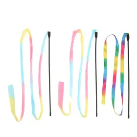 Meilleurs prix pour Baguette de chat en ruban coloré pour soulager lennui jouet interactif amusant pour chatons 3 pièces