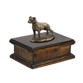 Meilleurs prix pour Urne commémorative personnalisée pour cendres de chien - ART-DOG - 245x29x21cm - 5L - American Staffordshire Terrier II