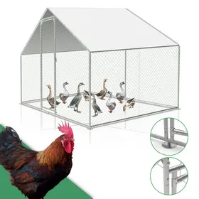 Meilleurs prix pour Riossad Enclos poulailler 3x2x2 m Toit étanche et résistant au soleil acier galvanisé pour cultiver et animaux 6m² POULAILLER