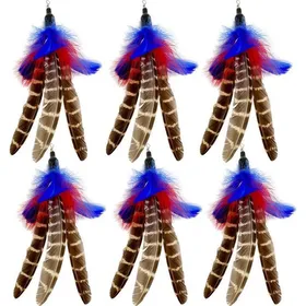 Comparer les prix de Recharges de jouets en plumes Remplacement de baguette pour chat 6 pièces Recharges de plumes doiseau naturelles faites (A)