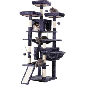 Comparer les prix de Arbre à Chat XXL - SPIELSTABIL - 180 cm - Avec Hamac - Griffoirs - Robuste et Stable