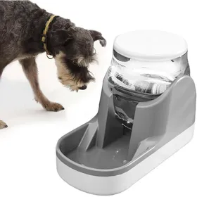 Meilleurs prix pour Distributeur deau automatique pour chiens et chats (1 gallon) gamelle grande capacité fontaine à eau animaux de compagnie gris
