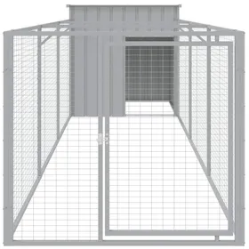 Meilleurs prix pour Niche pour chien avec cour - gris clair -110x405x110 - MODERNE Niche pour chien avec cour - gris clair -110x405x110 cm 35376