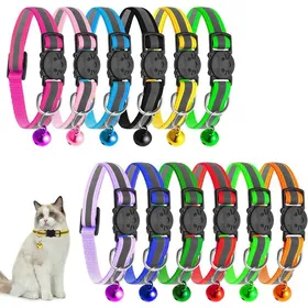 Meilleurs prix pour Collier anti-étranglement pour chat - ZGEER - Sangle réfléchissante - Cloche intégrée - Boucle à dégagement rapide