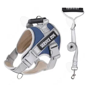 Comparer les prix de C Harnais chien 69-94 cm poitrine laisse XL pour chien ceinture de securite harnais pour chien anti-traction taille réglable bleu