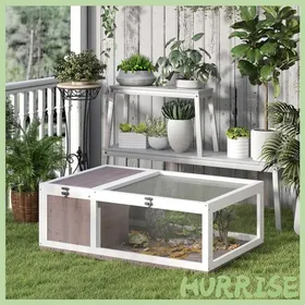 Meilleurs prix pour Cocosity Maison Enclos Cage Habitat Pour Petit Animal Tortues Avec 2 Espaces 91 X 605 X 32 Cm Bois Massif Marron Clair