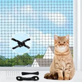 Meilleurs prix pour Filet Chat Balcon Filet Chat Renforcé 3x8m Filets de Protection sans PercageFilets Anti Chats ave