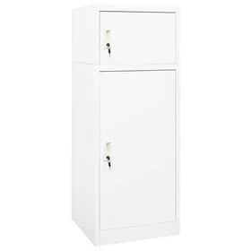 Comparer les prix de Armoire à selles en acier - vidaXL - Blanc - 53x53x150 cm - Portes verrouillables - Porte-selle réglable - 2 étagères