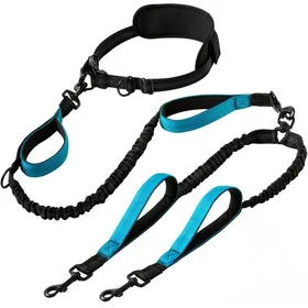 Meilleurs prix pour Laisse double mains libres améliorée pour chiens de moyenne et grande taille – Laisse double avec poignées rembourrées couturesy
