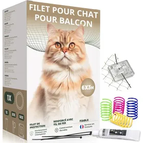 Meilleurs prix pour YSFMODE-Filet Pour Chat(Sans Perçage) – Avec Crochet Adhésif Et Colle Silicone – Filet Pour Chat Pour Balcon – Filet De Protection
