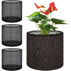 Comparer les prix de Panier Flottant pour Aquatiques - 4 Poches en Filet flottantes Respirantes pour Aquatiques - pour Jardin étang Mul PLANTE CORBEILLE