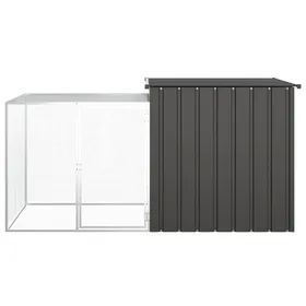 Meilleurs prix pour Bon plan Clapier Lapins Petit enclos - JILI HOT - Clapier Anthracite 200x91x100cm - Acier galvanisé - Pour Jardin Thome8370282