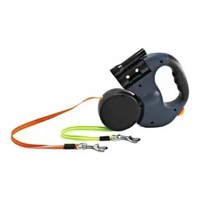 Comparer les prix de Laisse rétractable double pour chien - 3M - Nylon solide - Lumière LED - Poignée antidérapante - Réfléchissante Vert vert LAISSE