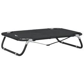Comparer les prix de Lit pour chien pliable - vidaXL - Tissu Oxford - Acier enduit de poudre - 80x55x18 cm - Anthracite - Surélevé - Pliable