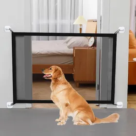 Meilleurs prix pour Barrière de sécurité pour chien - sinstalle aux portesdans les cages descalierà lextérieuretc. - 1 piècenoire110 × 75 cm