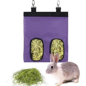 Comparer les prix de 1 Sac Distributeur de Foin Tissu Oxford 600D 2 Fenêtres  pour Lapin Cochon dInde Hamster. .