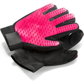 Meilleurs prix pour - 2 Gants de Toilettage Épilateur pour Chiens et Chats Massant et Doux Nettoyant et Confort Agréable (Rose)