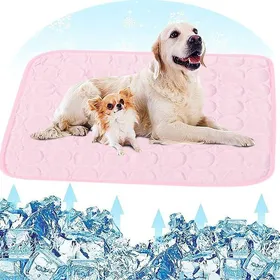 Comparer les prix de Tapis Rafraichissant Chien Portable Tapis Rafraichissant Animaux de Compagnie Lavable Tapis de chat pour chien(50x60cm)-Rose