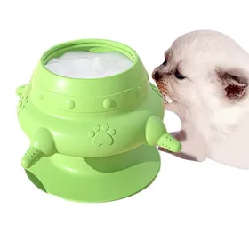 Comparer les prix de Mangeoire pour ChiotsBol à Lait Bionique en Silicone pour Animaux De Compagnie avec 4 Sucettes Et VentouseBiberon Silicone (Vert)