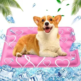 Comparer les prix de Tapis rafraîchissant pour chien rempli deau forme cœur rose 50x60 cm