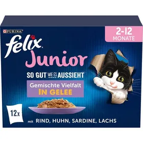 Meilleurs prix pour Nourriture humide pour chatons - FELIX - Junior - Gelée - Variétés mélangées - Lot de 6 sachets de 85 g
