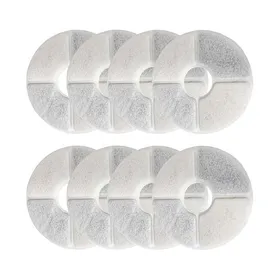 Comparer les prix de Pretty Paw Lot de 8 filtres de re ronds à charbon actif pour fontaine à chat et abreuvoir pour chien S BPA s odeur FILTRE A AIR