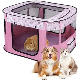 Comparer les prix de Enclos pliable pour petits animaux - Nosheir - Tissu Oxford 300D résistant - Dimensions 70x55x40 cm