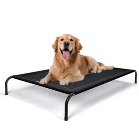 Comparer les prix de Nobleza Lit Chien Surélevé Grande Taille Lit de Camp pour Chiens ChatsNoir XL 137x90x20CM