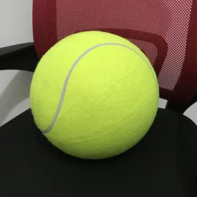 Meilleurs prix pour Jouet de tennis pour chien - SHIPENOPHY - 24 cm - Caoutchouc résistant - Pour grands chiens - Jaune