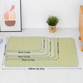 Meilleurs prix pour Tapis de refroidissement pour chien - Phoesky - 70x100 cm - Vert - Durable - Doux - Portable - Coton et Polyester