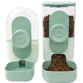 Meilleurs prix pour Distributeur Automatique de Nourriture à Suspendre Distributeur Eau pour Petits Animaux Mangeoire Automatique (Vert)