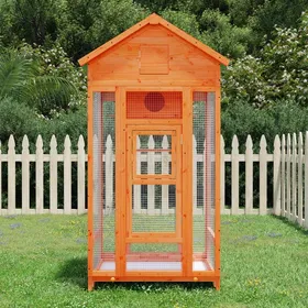 Meilleurs prix pour Maison à oiseaux en bois - vidaXL - 915x53x170 cm - Bois de pin massif - Grillage métallique - Toit résistant à leau