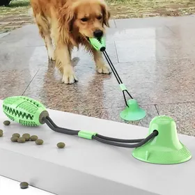 Meilleurs prix pour Jouet pour chien à mâcher - Phoesky - Indestructible - Squeaky - Interactif - Vert - 16.9x2.48 inch - TPR