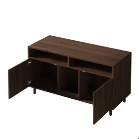 Meilleurs prix pour Meuble pour bac à litière  meuble pour animaux de compagnie avec étagère meuble TV sans bac à litière120x50x66cmcouleur noyer