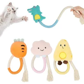 Meilleurs prix pour Adiwo Cat Toy 4pcs Interactive Cat Toys Tease Rope for Cats Teething Toy Kitten for Interaction and Teeth KIT EDUCATION ACTIVITE